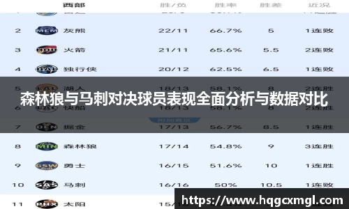 森林狼与马刺对决球员表现全面分析与数据对比